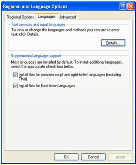 Enabling Telugu Inscript keyboard in Windows XP