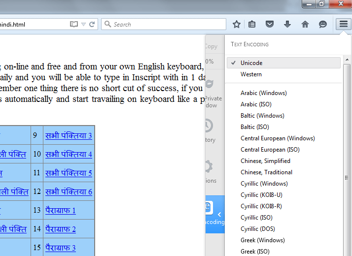 Display Telugu font in browser
